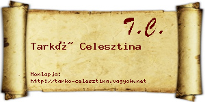 Tarkó Celesztina névjegykártya